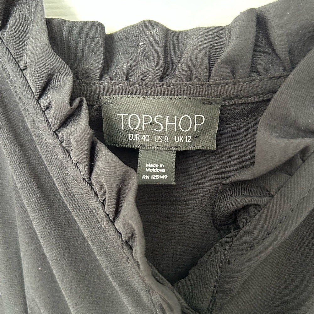 TOPSHOP Black Ruffle Dress - Picture 4 of 8